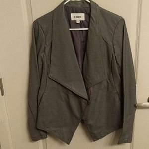 Gray Vegan Leather Jacket